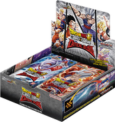 Booster box of dragon ball super critical blow. The cover includes dragon ball characters and booster packs